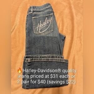 Authentic Harley-Davidson® Women's Blue Jeans Size 4